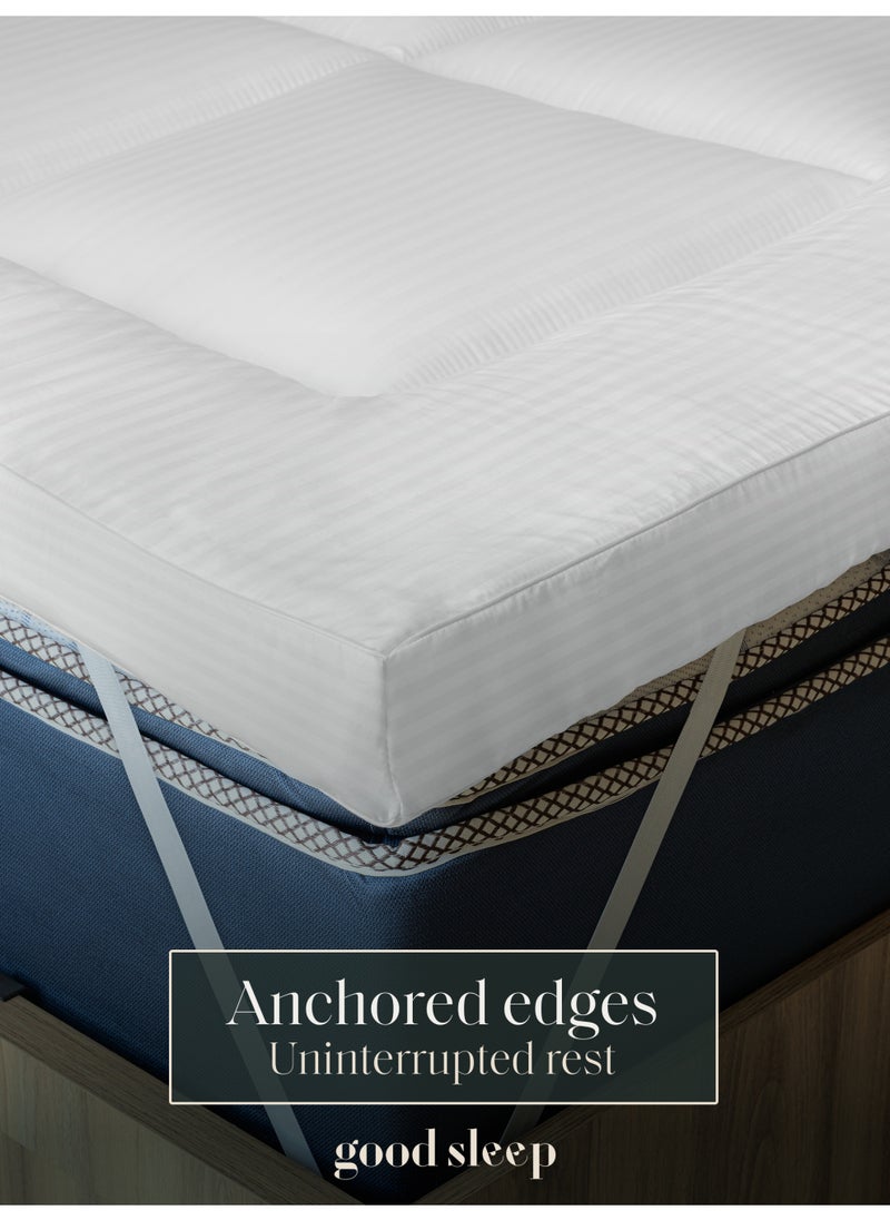 Good Sleep - Select Size Quilted And Elastic Fitted Mattress Topper & Protector | 4 Corner Secure Fit - Image 1