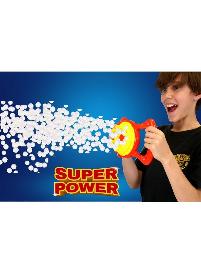 JA-RU Blitz Fan Bubble Wheel Blower w/ 2 Non Toxic Bubble Soap Solution (1 Pack) Battery Operated Automatic Bubble Maker Machine - Image 5