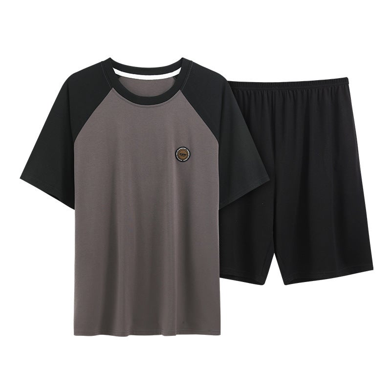 Men's Modal Short Sleeve and Shorts Pajama Set