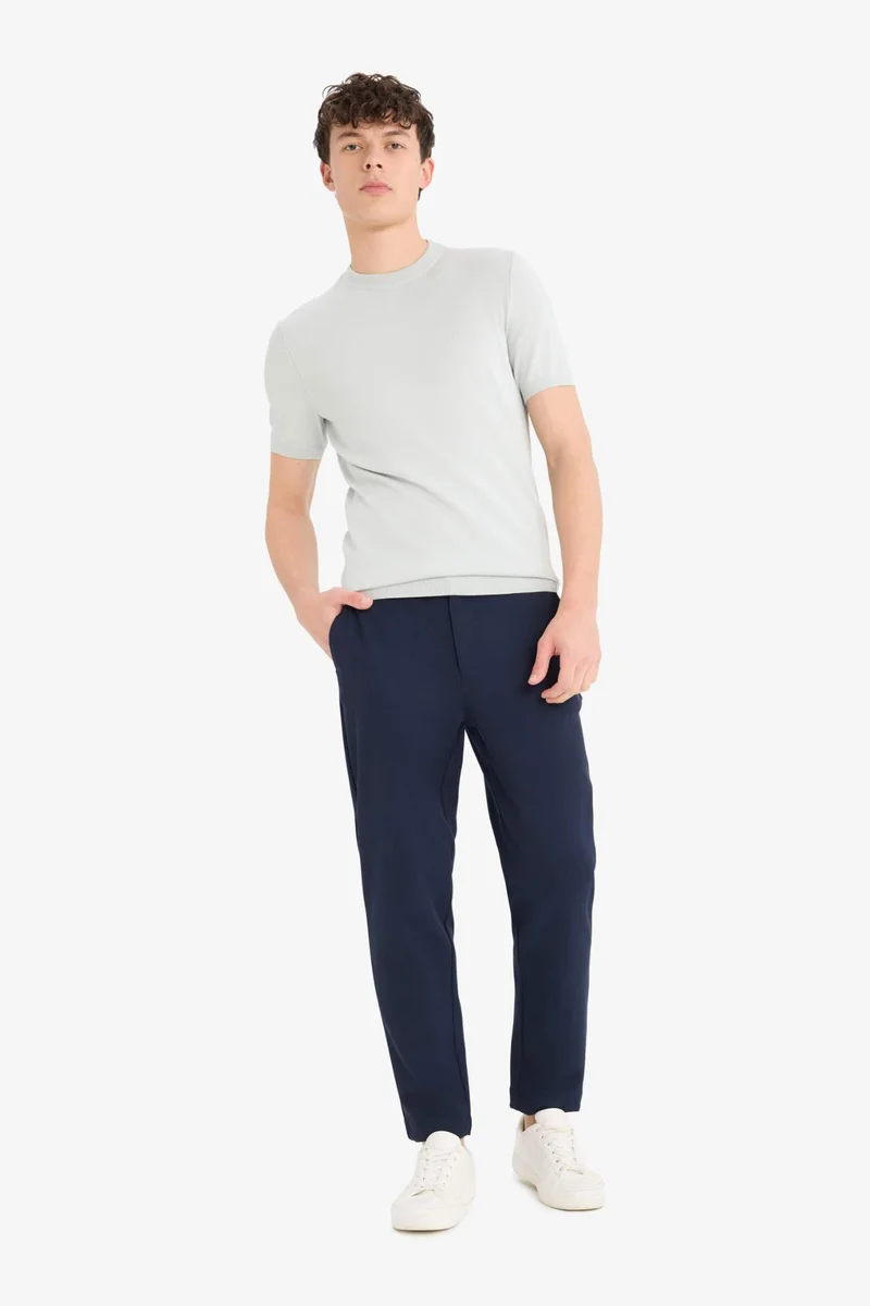 DeFacto Standard Fit Crew Neck Knitwear Short Sleeve T-Shirt