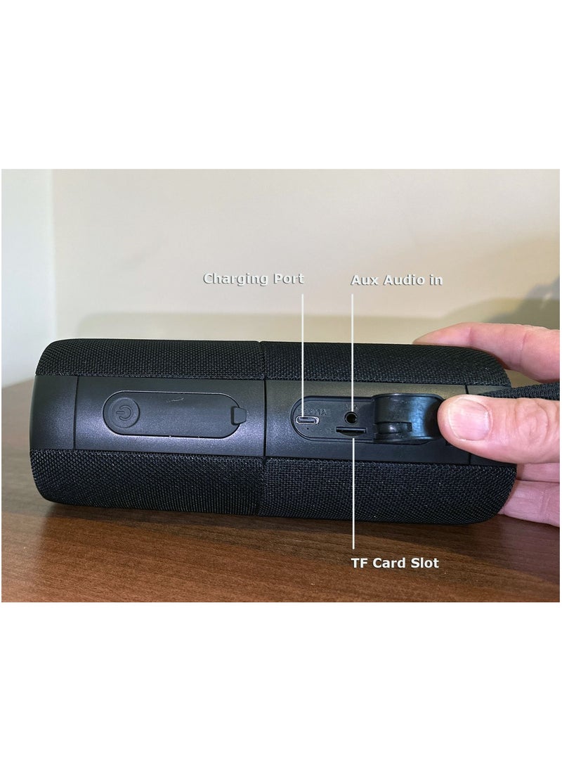 Steepletone - SPLIT Bluetooth Speaker Transforms 1 into 2 Speakers Portable Rechargeable IPX5 TWS Stereo (Black) - Image 1