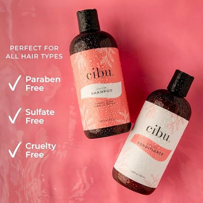 CIBU Color Shampoo 30011 for Dry, Color-Treated Hair - Gently Cleanses, Hydrates and Strengthens - Revitalize Hair and Scalp - Refreshing Scent - 11.83oz - Image 2