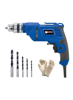 Mass Pro Mass Pro 600W Power Drill Machine with Gloves 5Pcs Wood Drill Bits for Making Holes in Wood With Reverse Rotation Variable Speed Impact Driver 10 mm Chuck Size 600 W  - Image 1