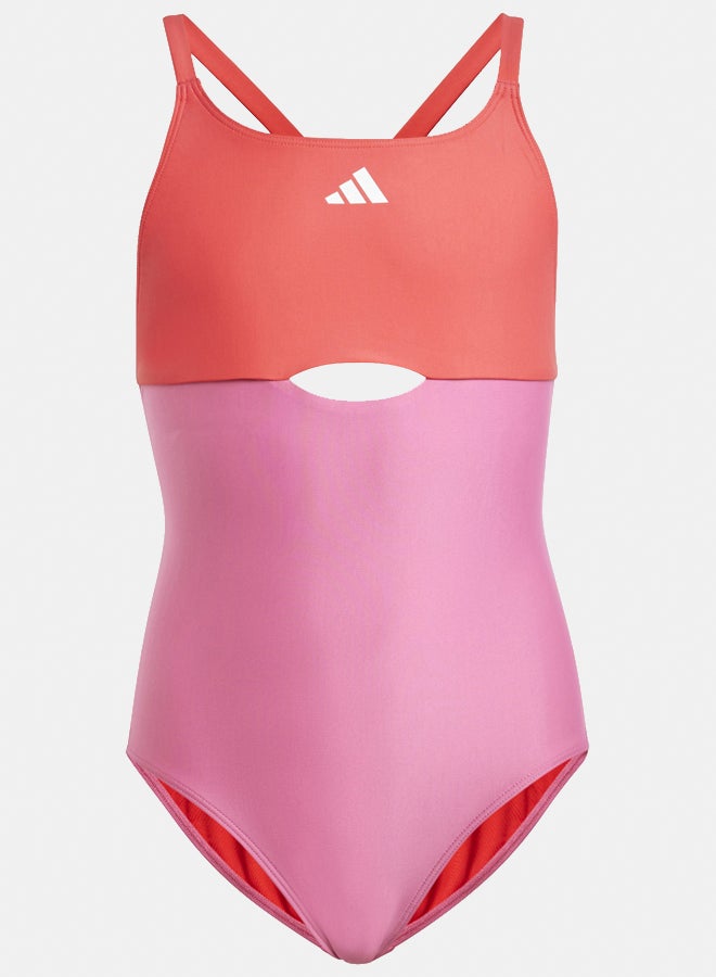 Adidas colorblock x-back kids women's swimsuit - Image 1