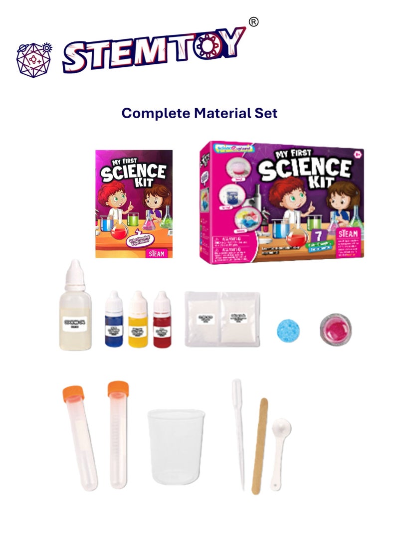 STEMTOY My First Science Kit for Kids 6+ – 7 Color Changing Experiments, Easy-to-Understand Chemistry & Physics for Early Learners, Hands-On STEM Educational Set for Boys & Girls - Image 2