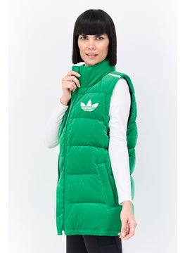 adidas Originals Women Sportswear Fit Sleeveless Outdoor Vest Jackets, Green  - Image 2