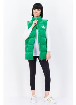 adidas Originals Women Sportswear Fit Sleeveless Outdoor Vest Jackets, Green  - Image 4