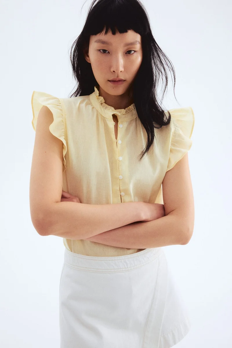 H&M Linen-blend blouse