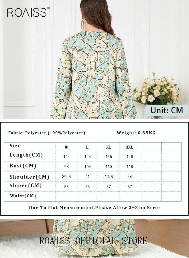 roaiss Ramadan Women Muslim Dress V-Collor Embroidery Evening Party Gown Bell Sleeve Long Dresses Party Robe Women Embroidery Islamic Dresses  - Image 4