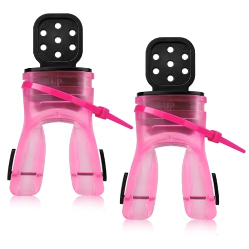 OVOVFANY 2Pack Scuba Diving Mouthpieces, Replacement Silicone Comfort Bite Customize Moldable Regulator Mouthpiece with Zip Tie Fits Most Standard Adults Diving Regulators (Transparent Pink) - Image 1