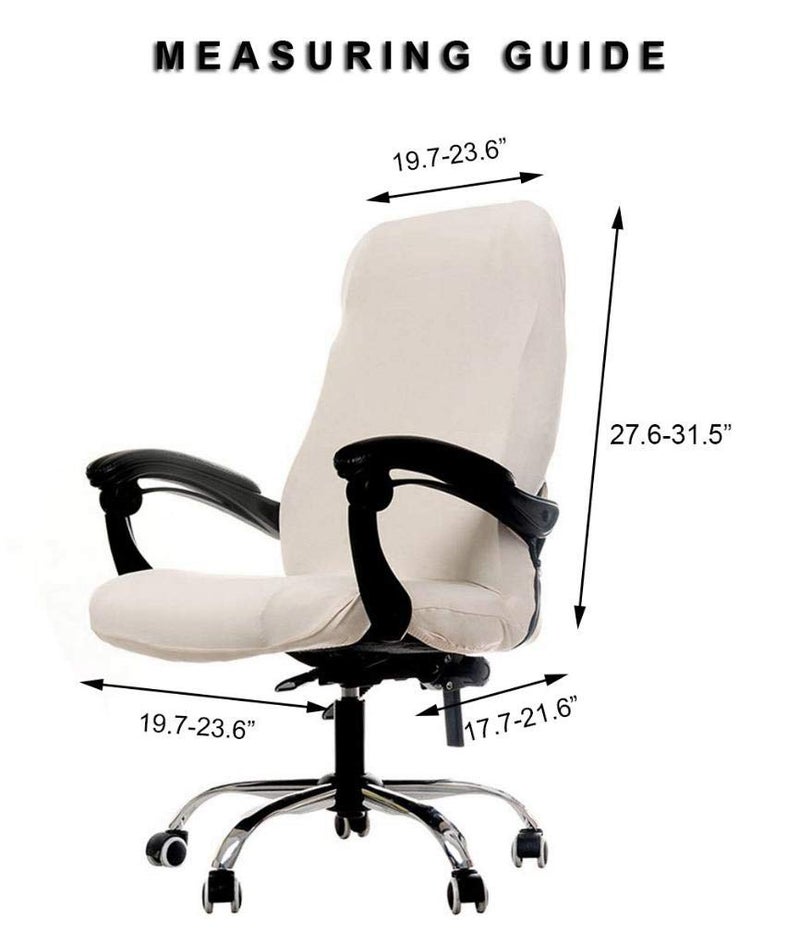 WOMACO Printed Office Chair Covers, Stretch Computer Chair Cover Universal Boss Chair Covers Modern Simplism Style High Back Chair Slipcover - Leaves and Flowers, Large - Image 2