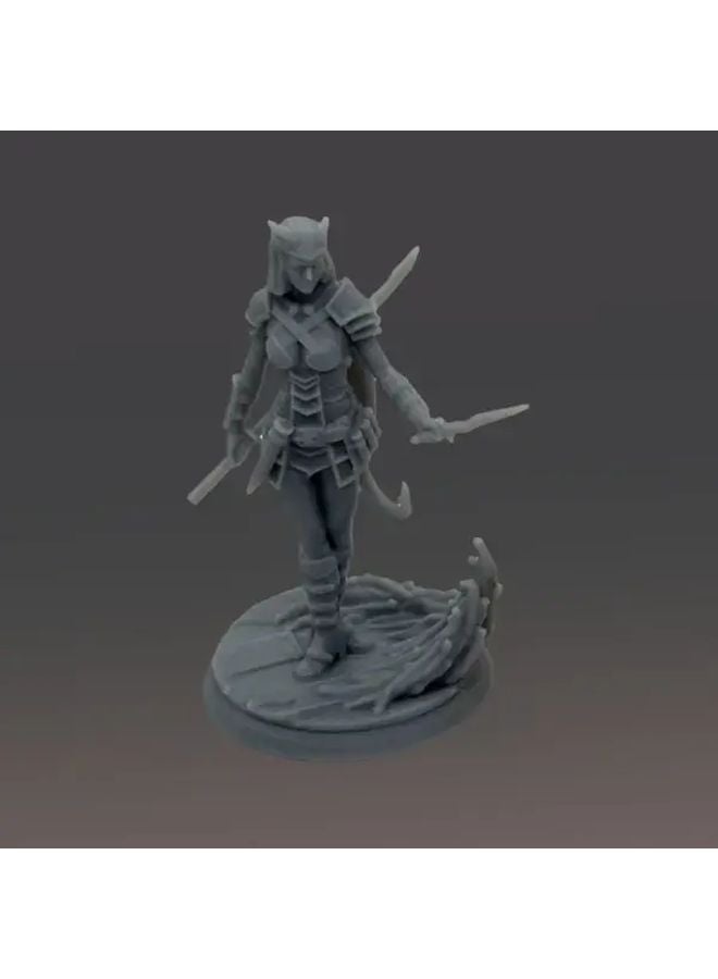 تمثال مصغر ثلاثي الأبعاد لمغامر تيفلينغ رمادي اللون، مقاس 4.2 سم، لشخصية ألعاب الأدوار وألعاب الطاولة - Image 4