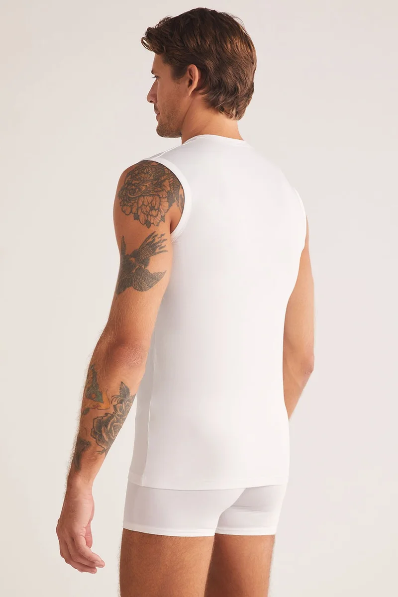 KOM Men Francesco V-Neck Athlete White