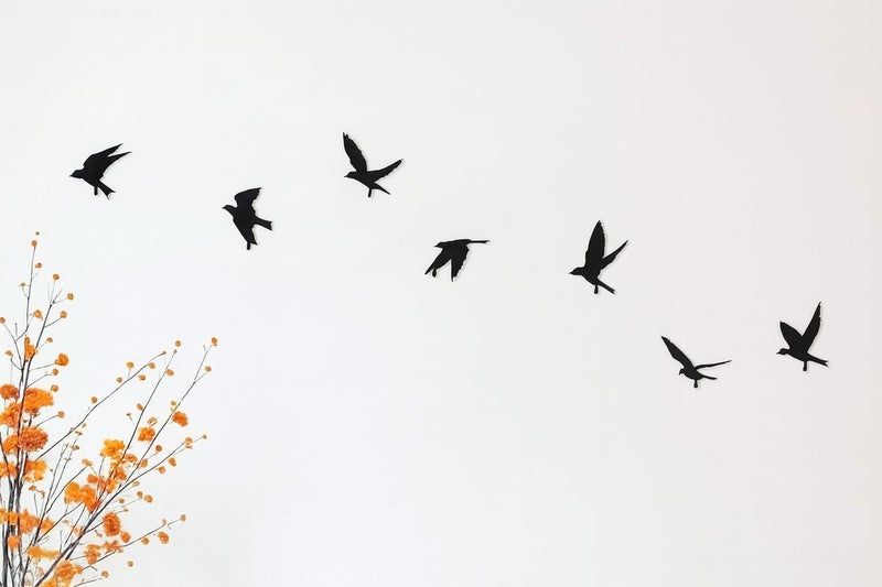 Colornest Bird Wall Art Hooks – Set of 7 Metal Decorative Bird Hooks for Wall, Key Holder & Clothes Hanger – Laser Cut, Powder Coated, Heavy Duty, Rustic Home Decor for Living Room & Entryway - Image 1