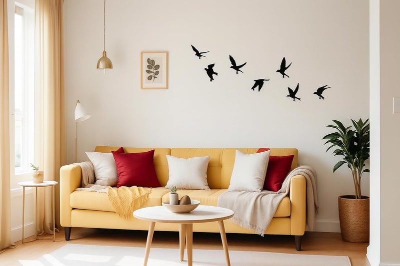 Colornest Bird Wall Art Hooks – Set of 7 Metal Decorative Bird Hooks for Wall, Key Holder & Clothes Hanger – Laser Cut, Powder Coated, Heavy Duty, Rustic Home Decor for Living Room & Entryway - Image 3