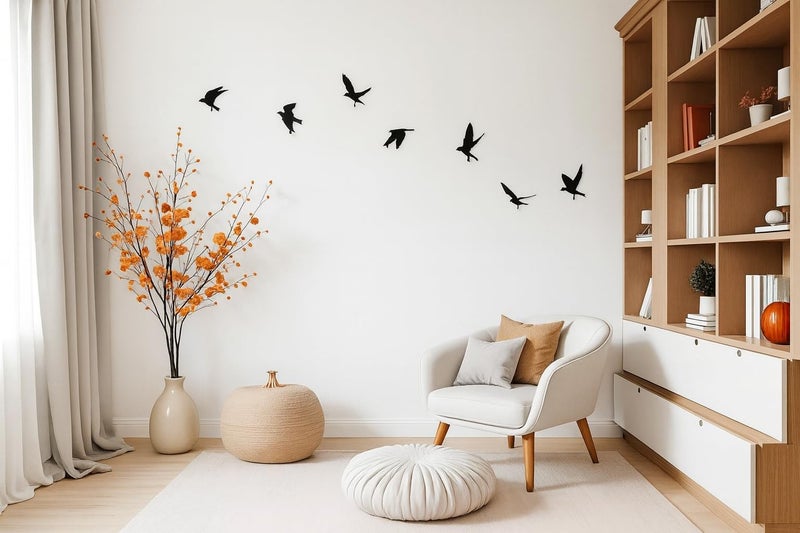 Colornest Bird Wall Art Hooks – Set of 7 Metal Decorative Bird Hooks for Wall, Key Holder & Clothes Hanger – Laser Cut, Powder Coated, Heavy Duty, Rustic Home Decor for Living Room & Entryway - Image 4