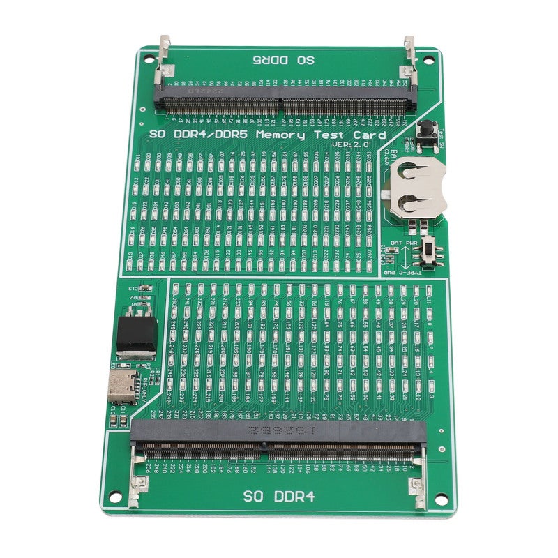 أداة اختبار ذاكرة DDR4 و DDR5 2 في 1 مع مؤشر LED - كاشف أعطال الذاكرة متعدد الوظائف لفنيي أجهزة الكمبيوتر المحمولة وهواة الكمبيوتر - Image 5