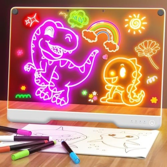 Geokay 16-Inch Rechargeable LED Drawing Board with 9 Light Modes - Ideal Gift for Kids, Teens &  Adults - Image 3