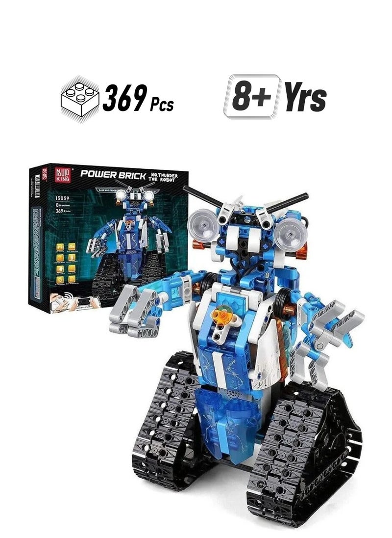 mould king 15059 Building Kit model, STEM project robot building blocks, Lightning Robot kit, robot toys, robot building kit, children's toys, birthday and Children's Day gifts for boys/girls, over 8 years old (369 pieces)  - Image 1