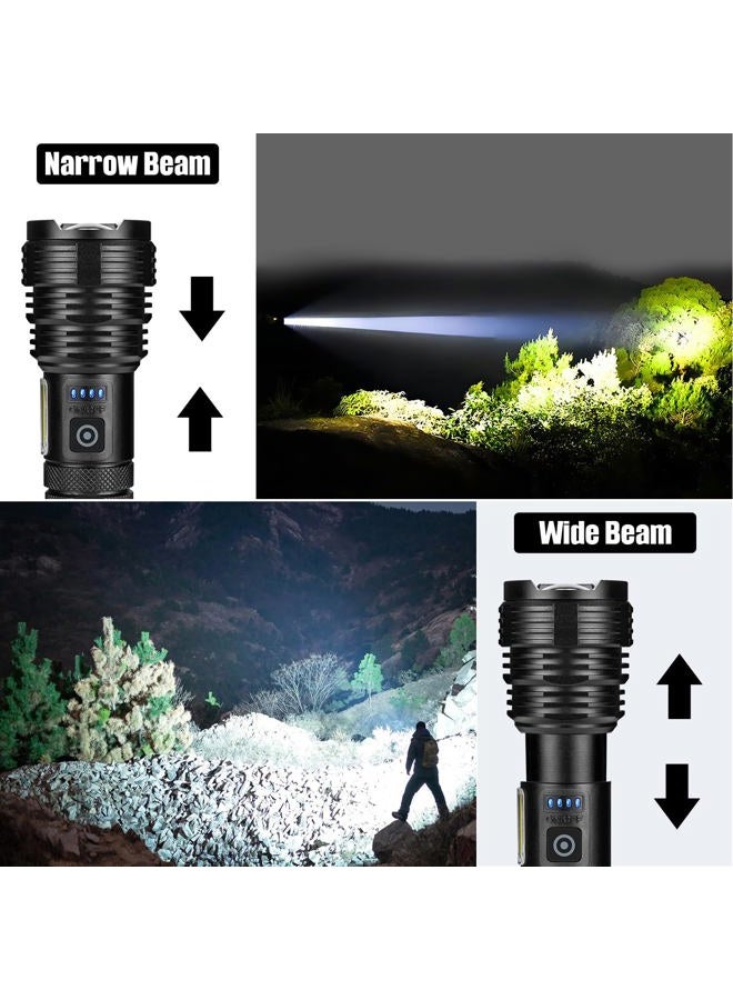 BERCOL Flashlights LED High Lumens Rechargeable, High Lumen Super Bright Flashlight, USB Fast Charging High Powered Flash Light, Powerful IPX7 Waterproof Handheld Flashlights for Home,Camping(2 Pack) - Image 5