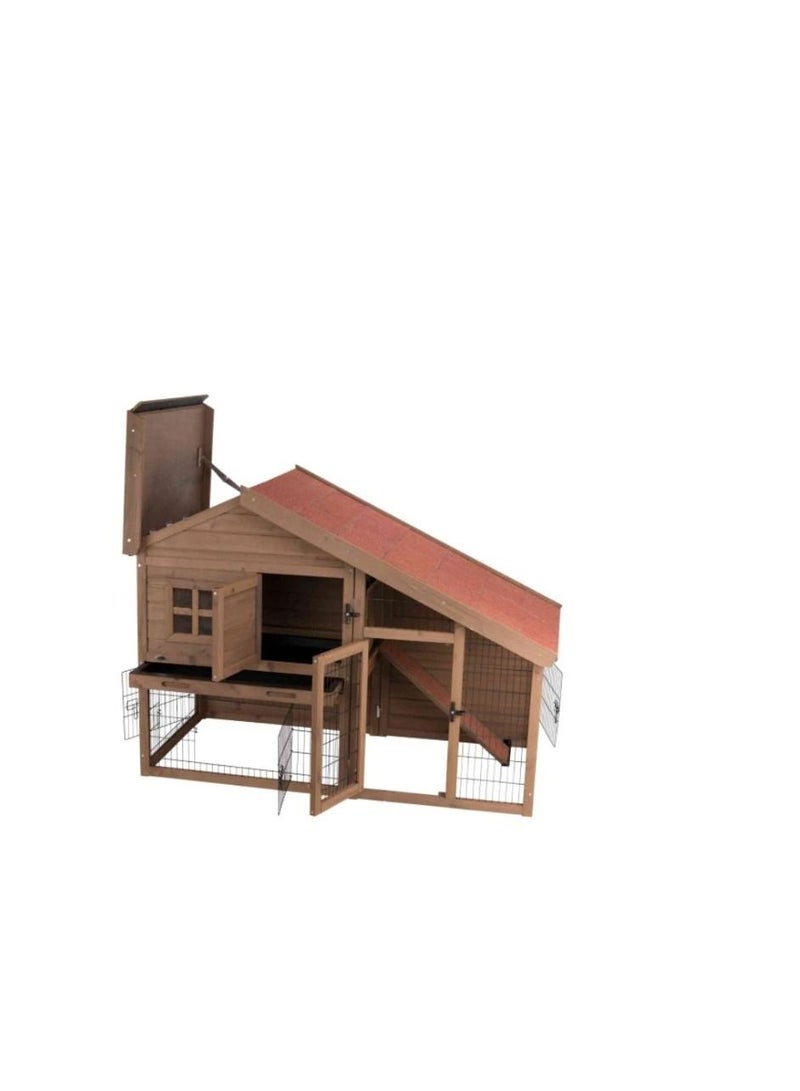 Trixie Natura Hutch With Covered Enclosure For Small Pets - Image 2