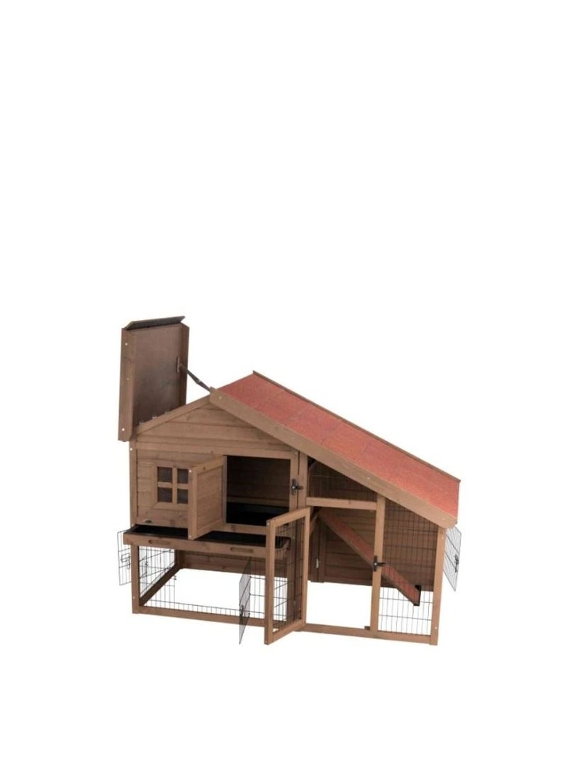 Trixie Natura Hutch With Covered Enclosure For Small Pets - Image 3