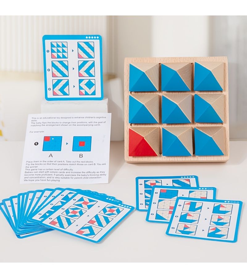 Geometric Block Puzzle Educational Set Develops Logic Spatial Imagination - Image 3