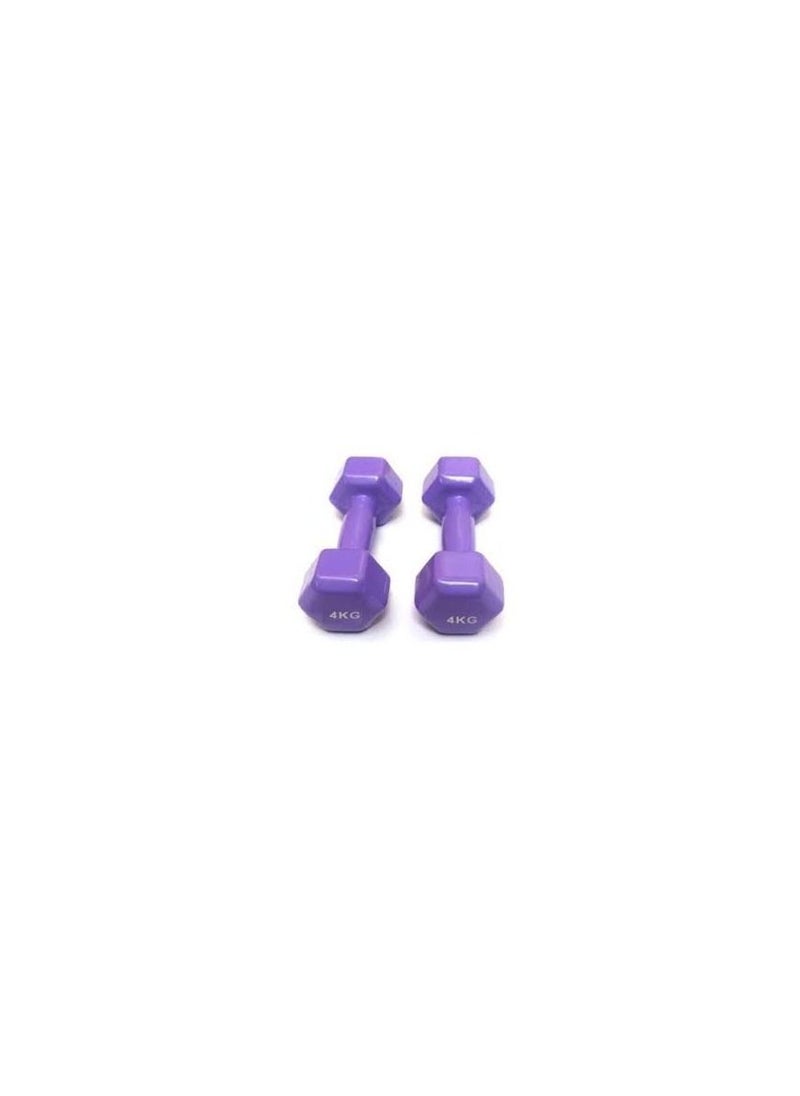 Elite - Elite vinyl dumbbells, two pieces 4 kg - Image 1