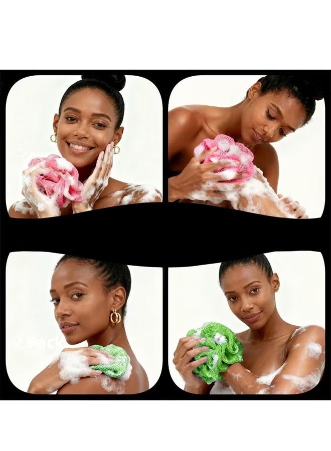 African Net Bath Sponge - Real African Exfoliating Net Sponge for Shower Body Exfoliator Scrubber Long Wash Cloth with Knots for Daily Use - Image 3