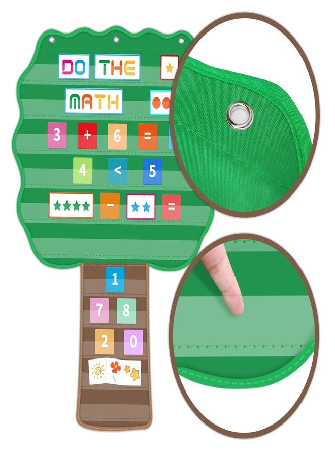 ALSLEA Tree Pocket Chart for Classroom, 42"x 28 ¾" Large Hanging Pocket Charts for Kids, Back to School Supplies for Teacher, Pocket Charts with 11 Sentence Strips Holder (Green) - Image 5