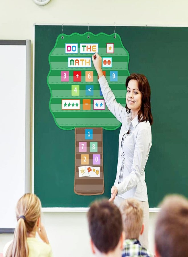 ALSLEA Tree Pocket Chart for Classroom, 42"x 28 ¾" Large Hanging Pocket Charts for Kids, Back to School Supplies for Teacher, Pocket Charts with 11 Sentence Strips Holder (Green) - Image 4