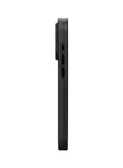 PITAKA iPhone15 Pro 6.1inch Case MageZ Back Cover Pro 4 / Slim and Light / Built-In Button Covers / Camera Protection- Black/Grey Twill  - Image 5