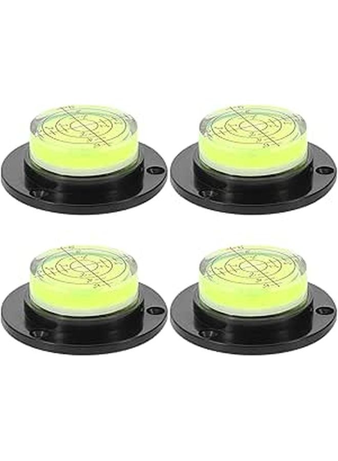 4 Pcs Black Bubble Level Tool For Picture Hanging RV Setup Construction Travel - Image 1