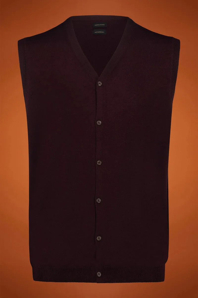 Men's V-neck tank top - Bordeaux
