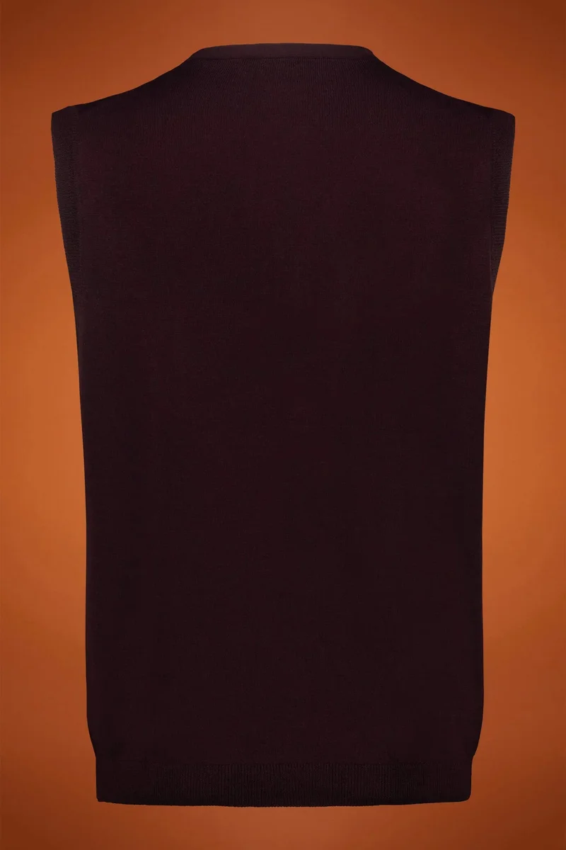 Doppelganger Red Men's V-neck tank top - Bordeaux for Men | Best Price UAE