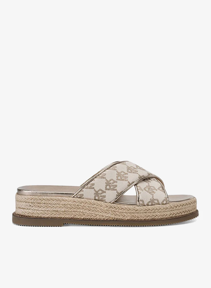 Berris Criss Cross Espadrille Platform Slides
