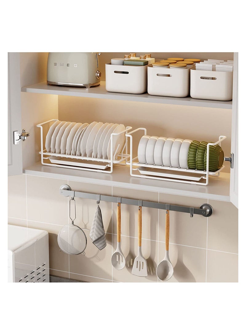 Kitchen Dish Drying Rack, Aluminum Compact Rustproof Dish Rack and Drainboard Set, Dish Drainer with Adjustable Drainage Channel, Removable Cutlery and Cup Holder  - Image 3