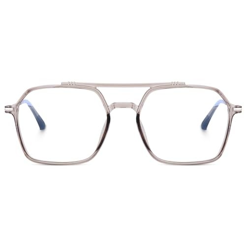 Peter Jones Unisex Grey Square Blue light blocking Computer/Gaming Glasses (AG2811GT) - Image 1