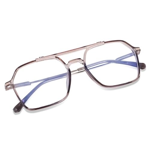 Peter Jones Unisex Grey Square Blue light blocking Computer/Gaming Glasses (AG2811GT) - Image 4