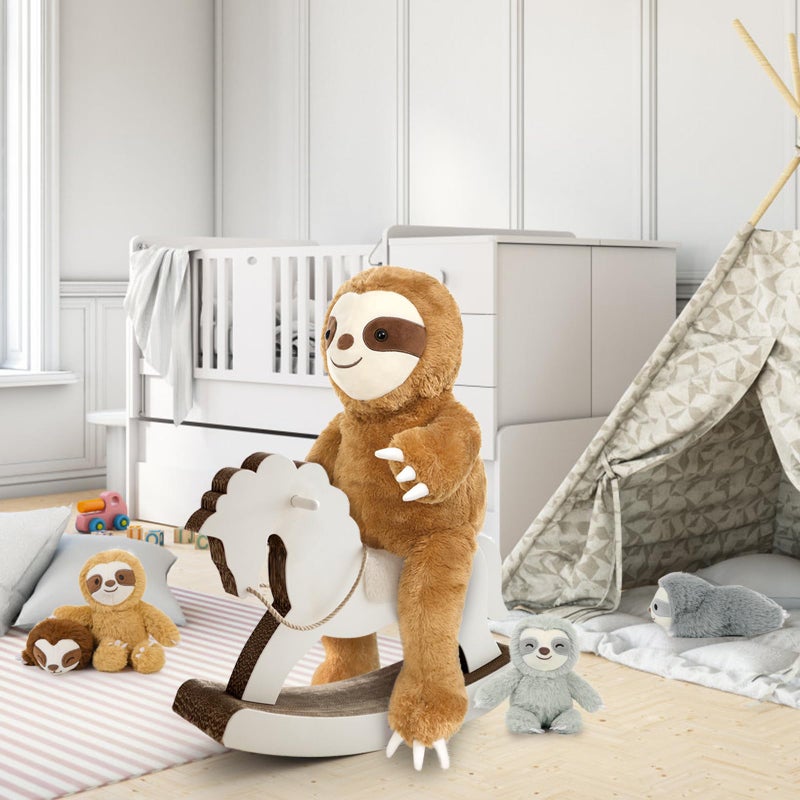 MaoGoLan مجموعة دمى السلاسل ماو غولان، 5 قطع دمى سلاسل محشوة، سلاسل محشوة كبيرة مع صغارها، دمى سلاسل محشوة بثلاثة أصابع للأطفال بطول 22 بوصة - Image 3