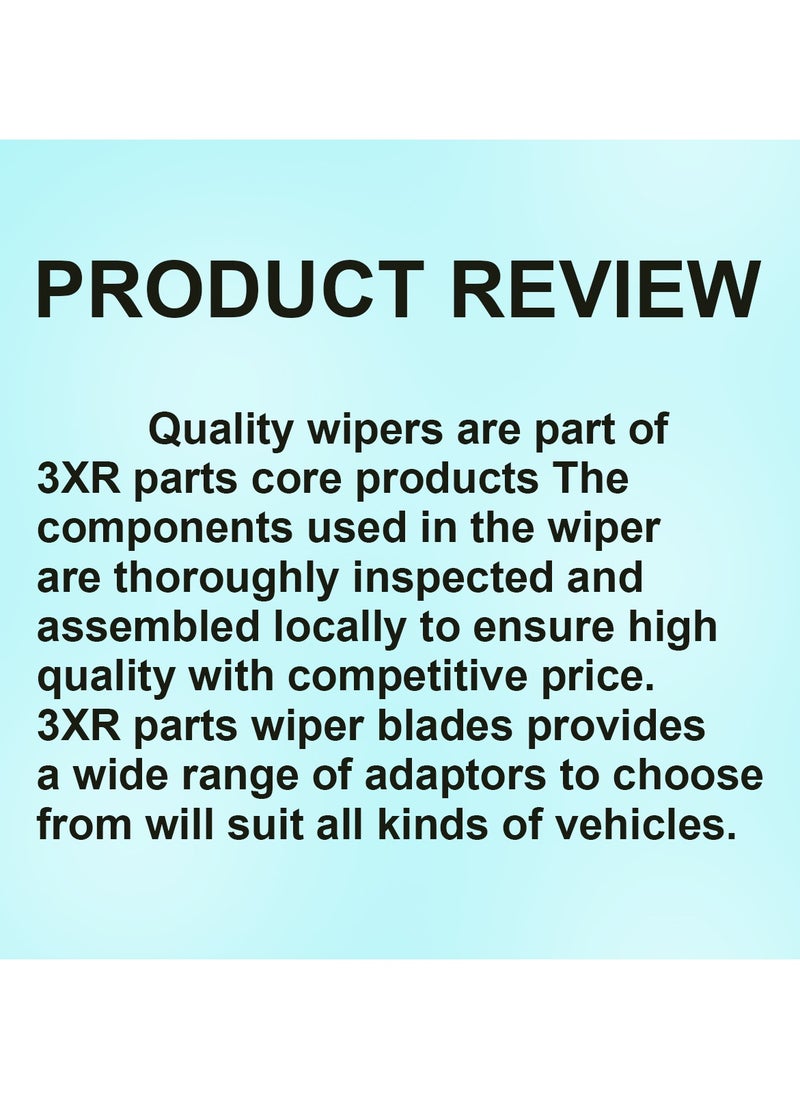 3XR - 3xr 2 قطع مساحات زجاج السيارة 18" 450mm. مجموعة مساحات عالية الجودة عالمية - Image 1