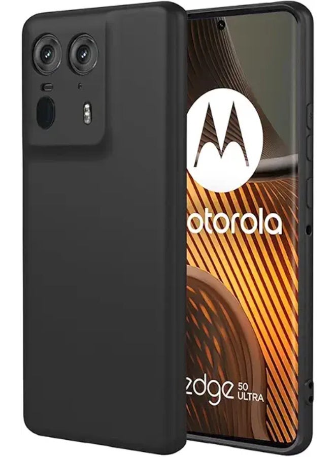 Protective Cover For Motorola  Edge 50 Ultra , Slim Fit Soft Back TPU Case Flexible Silicone Cover Compatible For Motorola Edge 50 Ultra - Black