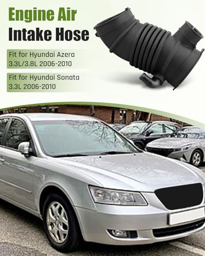 JUQAFY Engine Air Intake Hose Tube Fit for Hyundai Azera 3.3L/3.8L 2006-2010, Fit for Hyundai Sonata 3.3L 2006-2010, Replace 28138-3K200 - Image 2