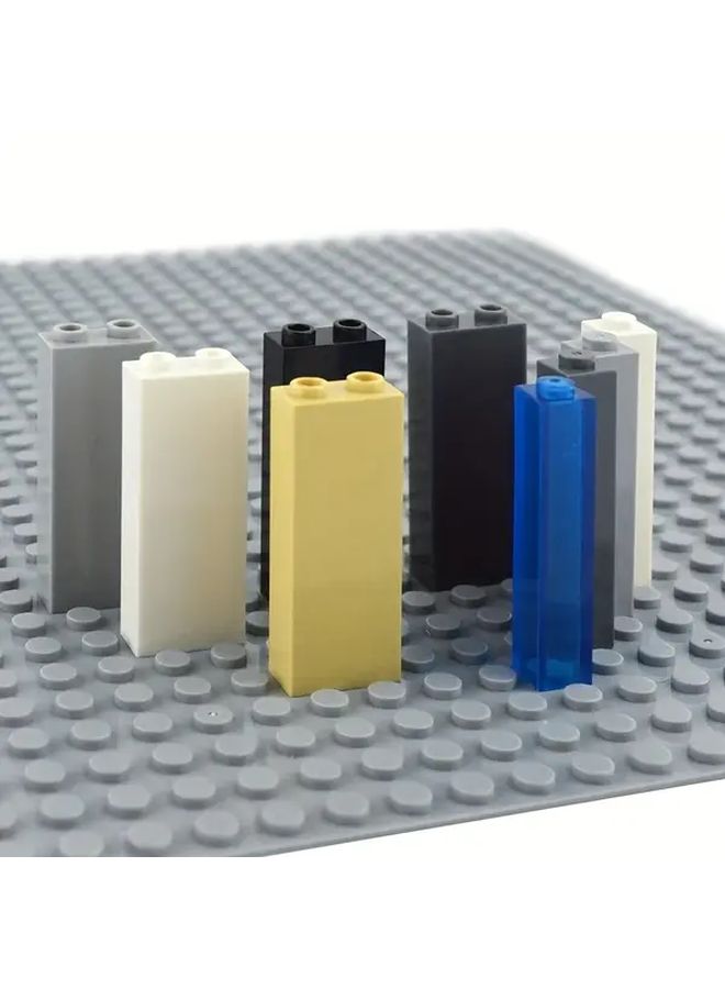 LEDUO 2453 White Plastic 25pcs MOC Building Blocks Sturdy Post Pillar Toy with 1x1x5 Connectors Compatible for Kids Creative Play Building Blocks Set Sleek Design Durable Construction - Image 3