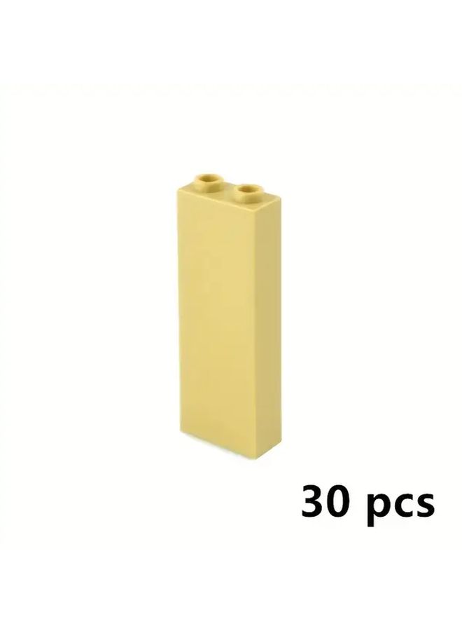 LEDUO 2453 White Plastic 25pcs MOC Building Blocks Sturdy Post Pillar Toy with 1x1x5 Connectors Compatible for Kids Creative Play Building Blocks Set Sleek Design Durable Construction - Image 5