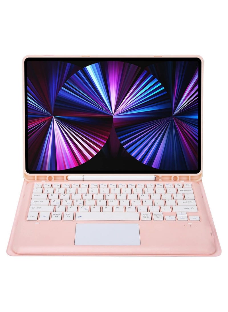 عام حافظة لوحة مفاتيح باللغتين العربية والإنجليزية لجهاز ايباد اير 13 بوصة 2024 ايه 2903 ايه 2904 حافظة لوحة مفاتيح بلوتوث قابلة للإزالة مع فتحة قلم وقوس متعدد الرؤية - Image 4