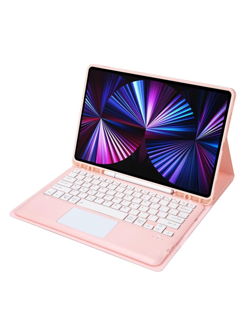 عام حافظة لوحة مفاتيح باللغتين العربية والإنجليزية لجهاز ايباد اير 13 بوصة 2024 ايه 2903 ايه 2904 حافظة لوحة مفاتيح بلوتوث قابلة للإزالة مع فتحة قلم وقوس متعدد الرؤية - Image 3