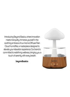 Beyond Basics Aroma Diffuser Rain Cloud Humidifier Night Light with 7 Colour LED Lights Snuggling Cloud Rain Humidifier for Sleeping Relaxing Mood Water Drop Sound.  - Image 3
