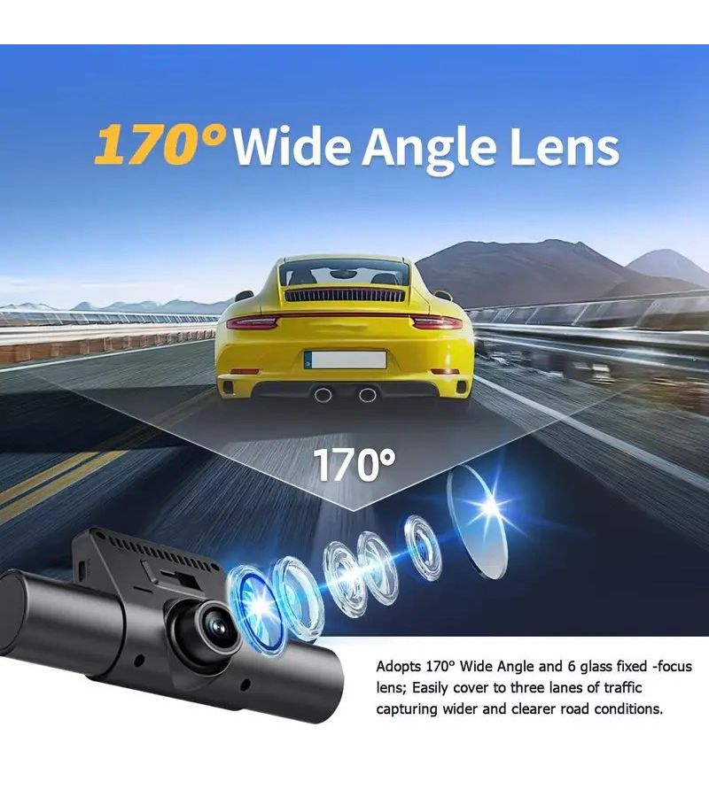 4 Channel 1080P DVR Recorder with 170 Degree Wide Angle Lens for Car Parking - Image 3