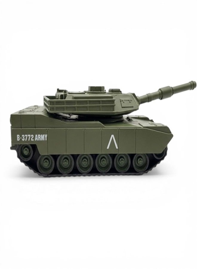 Breatoi Die-Cast Army Tank Toy, 1:32 Scale, B-3772 Type Military Battle Tank with Rotating Turret, for Ages 3+ - Image 2